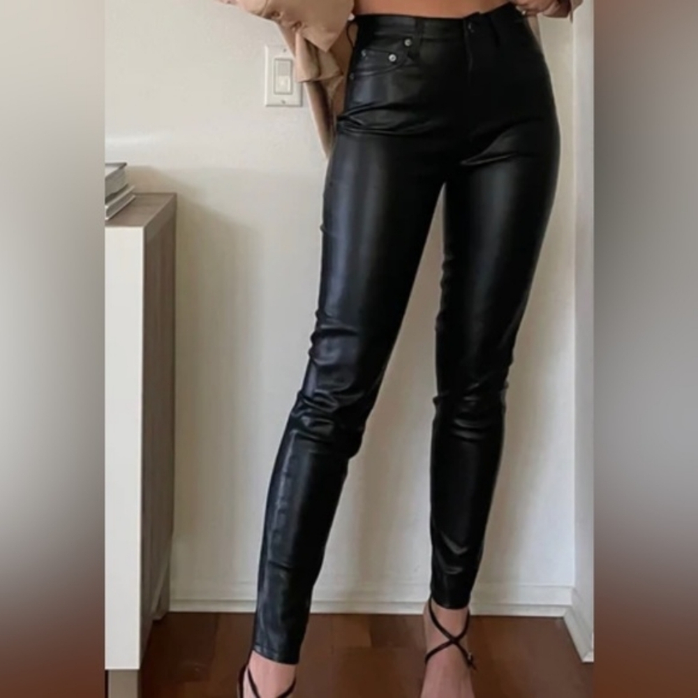 PISTOLA Aline High Rise Skinny Pant in Slate Black - Picture 6 of 12